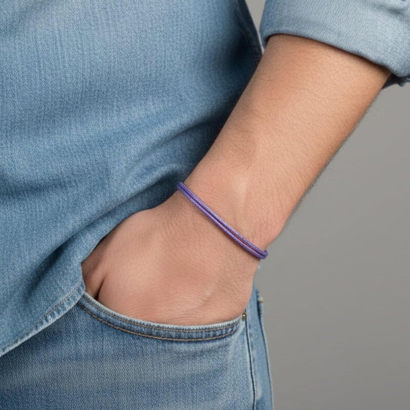 Luck Strings Adjustable Wax Nylon Cord Bracelet for Men Women Adult - Vegan Leather String | Unisex Waterproof Nautical & Surfer Style Friendship Gift, Minimalist - Image 2